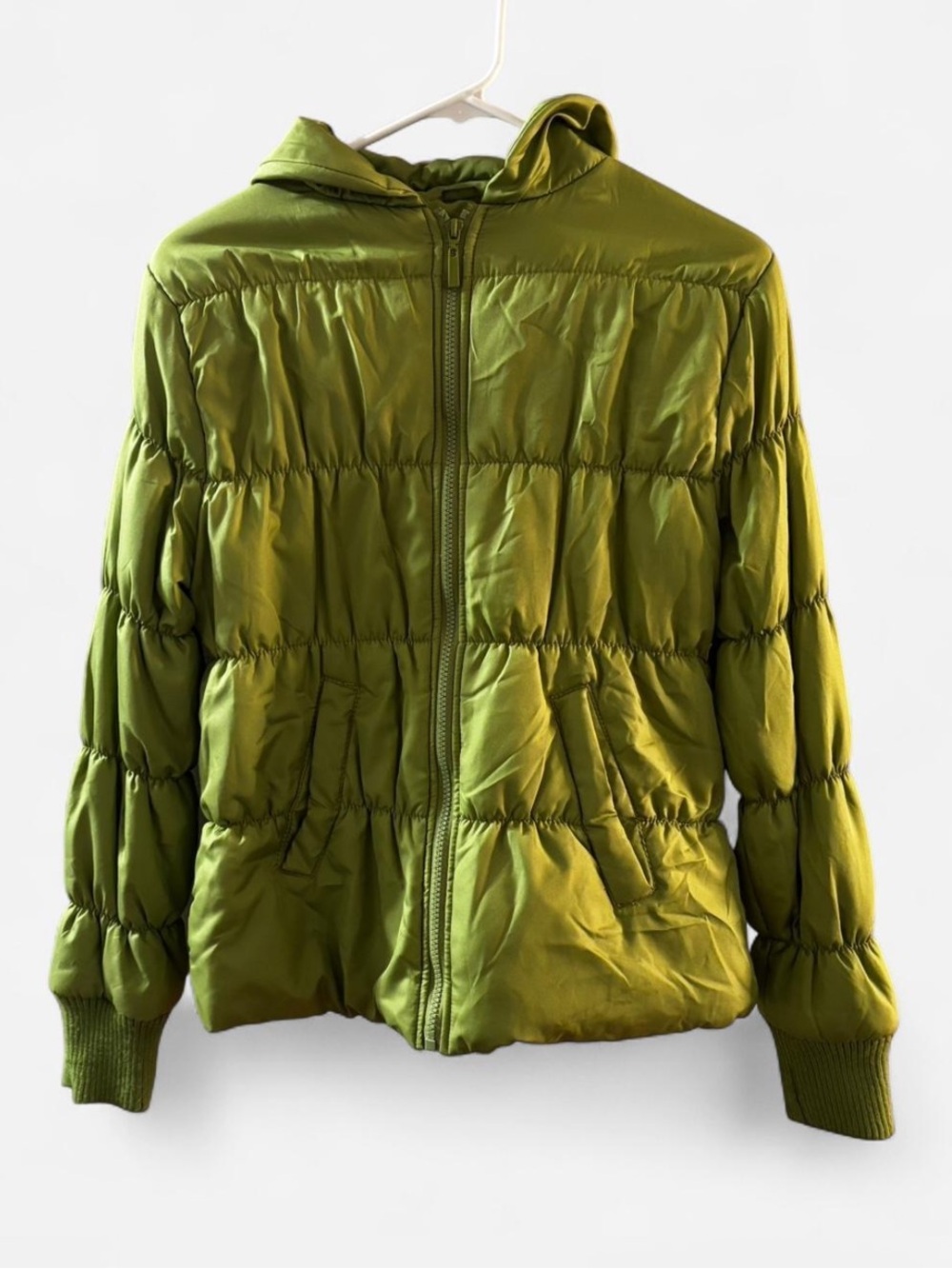 Y2K Lime Green Puffer Jacket 18° Fahrenheit Lane Crawford Bubble Coat M